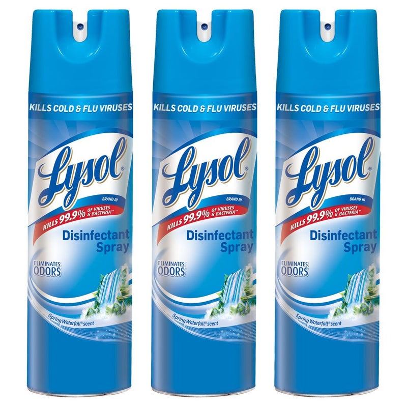 Lysol Professional Disinfectant Spray, Spring Waterfall, 19 oz (Pack of 3) - Image 1